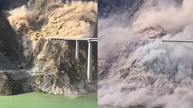 VIDEO: V Číně se zřítil tři čtvrtě kilometru dlouhý most. Teprve nedávno ho otevřeli