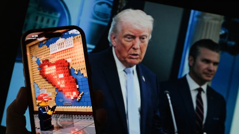 Lego útok: Írán se Trumpovi vysmívá pomocí AI videí. Geniální, tuhle válku vyhrává, říká expert